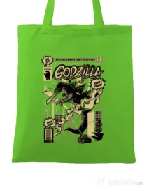Sacosa din panza Godzilla Verde mar
