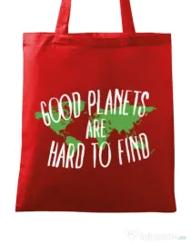 Sacosa din panza Good planets Rosu