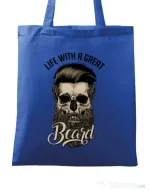 Sacosa din panza Great beard Albastru regal