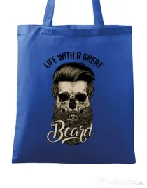 Sacosa din panza Great beard Albastru regal
