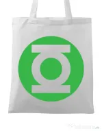 Sacosa din panza Green lantern Alb