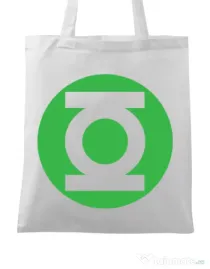 Sacosa din panza Green lantern Alb