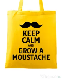 Sacosa din panza Grow a moustache Galben