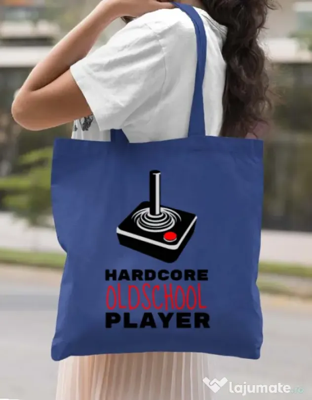 Sacosa din panza Hardcore player Albastru regal