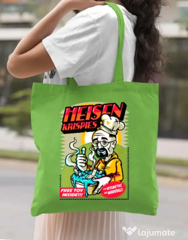 Sacosa din panza Heisen krispies Verde mar