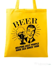 Sacosa din panza Helping beer Galben