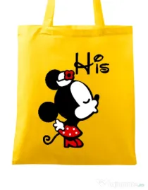 Sacosa din panza His Minnie Galben