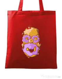 Sacosa din panza Homer Donut Rosu