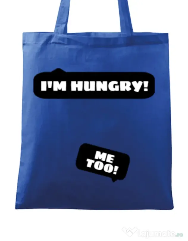 Sacosa din panza Hungry Mommy Albastru regal