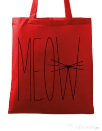 Sacosa din panza I am a cat Rosu