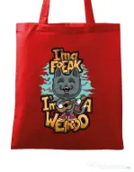 Sacosa din panza I am a freak Rosu
