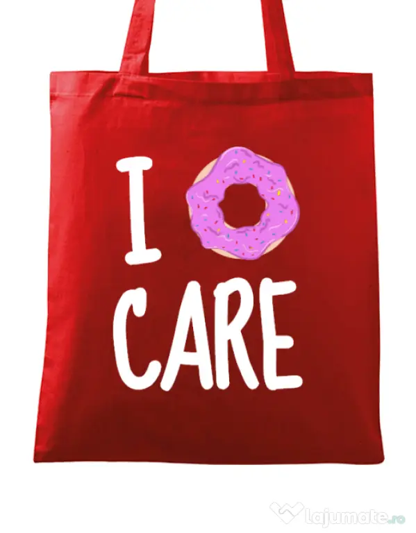 Sacosa din panza I donut care Rosu