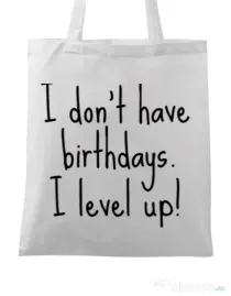 Sacosa din panza I level up Alb