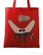 Sacosa din panza I’ll be back Rosu