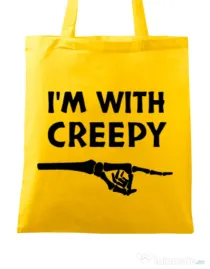 Sacosa din panza I'm with creepy Galben