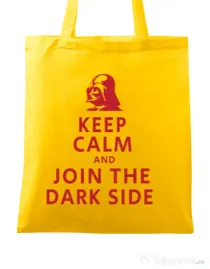 Sacosa din panza Join the darkside Galben