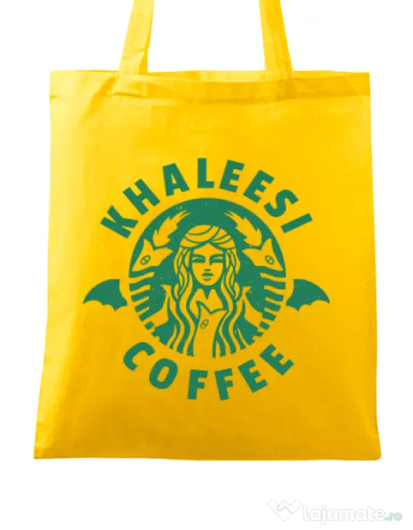 Sacosa din panza Khaleesi coffee Galben