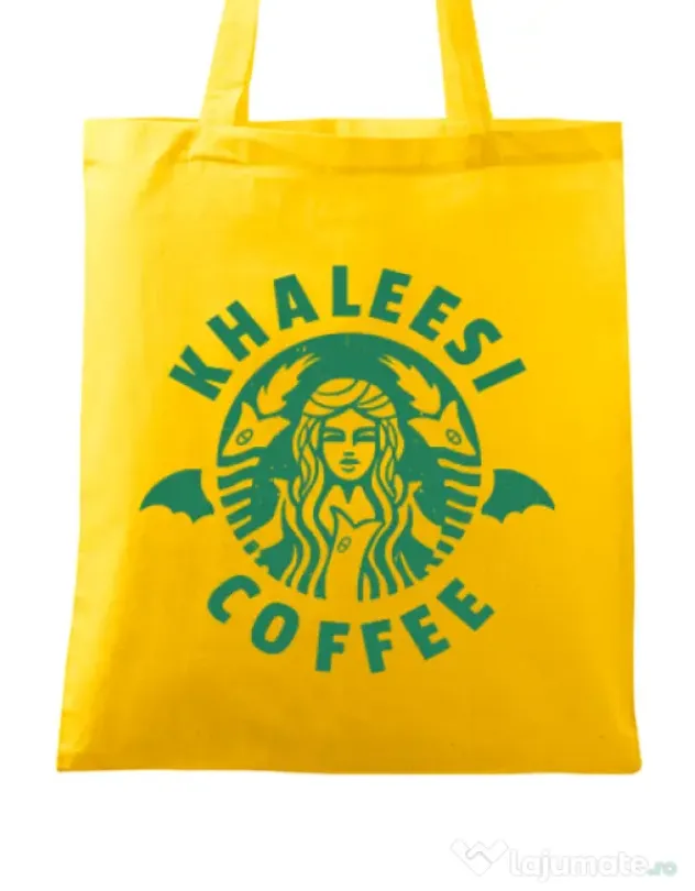 Sacosa din panza Khaleesi coffee Galben