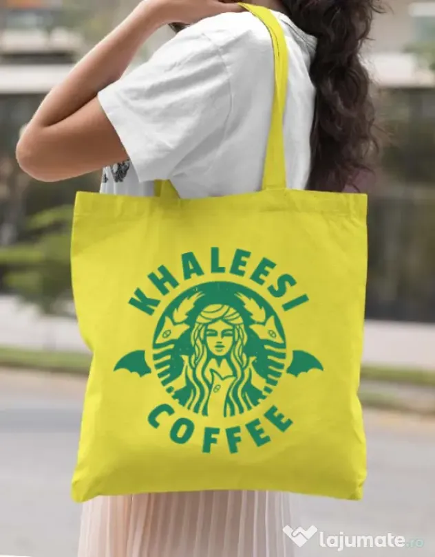 Sacosa din panza Khaleesi coffee Galben