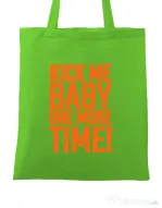 Sacosa din panza Kick me baby Verde mar