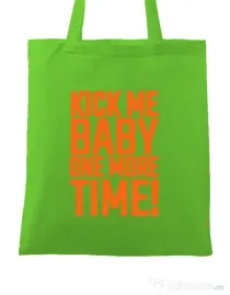 Sacosa din panza Kick me baby Verde mar