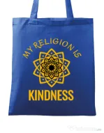 Sacosa din panza Kindness Albastru regal
