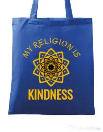 Sacosa din panza Kindness Albastru regal
