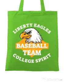 Sacosa din panza Liberty eagles Verde mar