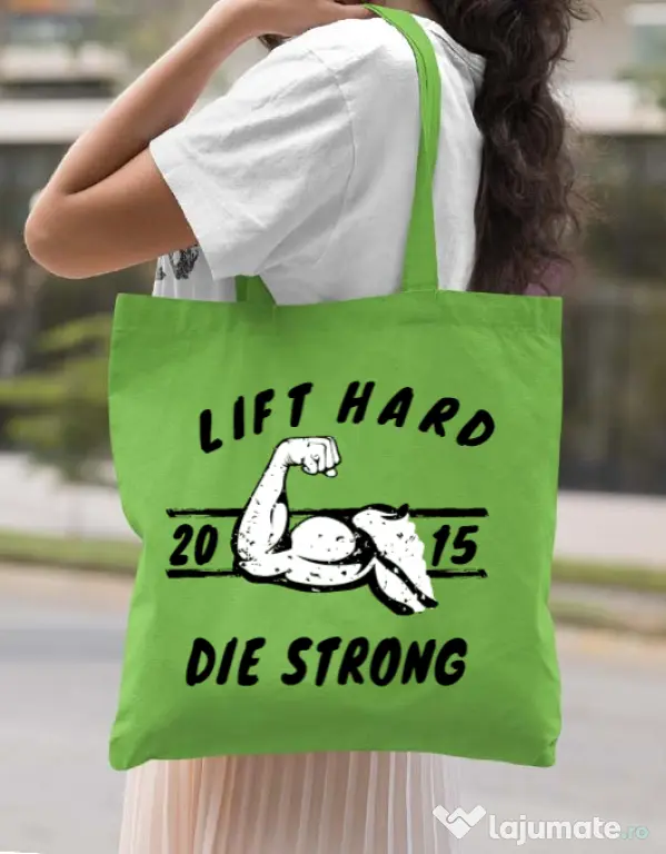 Sacosa din panza Lift hard Verde mar