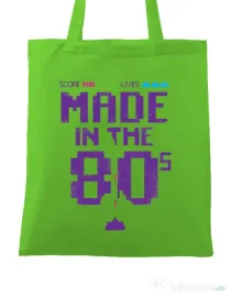 Sacosa din panza Made in the 80s Verde mar
