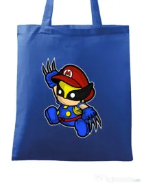Sacosa din panza Mario Wolverine Albastru regal