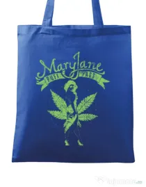 Sacosa din panza Mary Jane Albastru regal