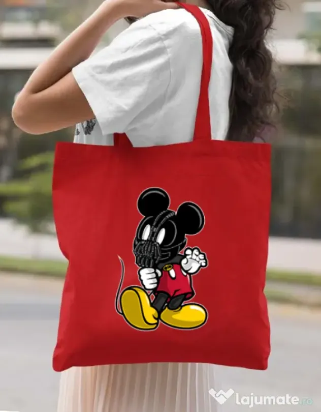 Sacosa din panza Mickey Bane Rosu