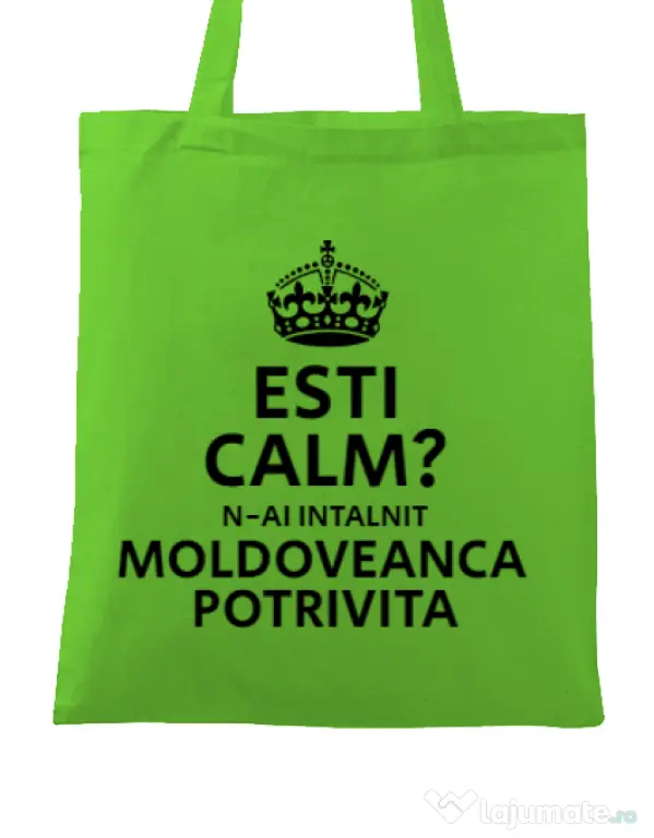 Sacosa din panza Moldoveanca potrivita Verde mar