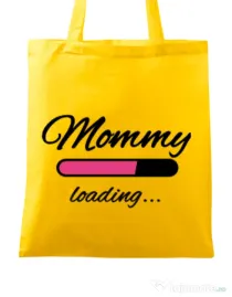 Sacosa din panza Mommy loading Galben