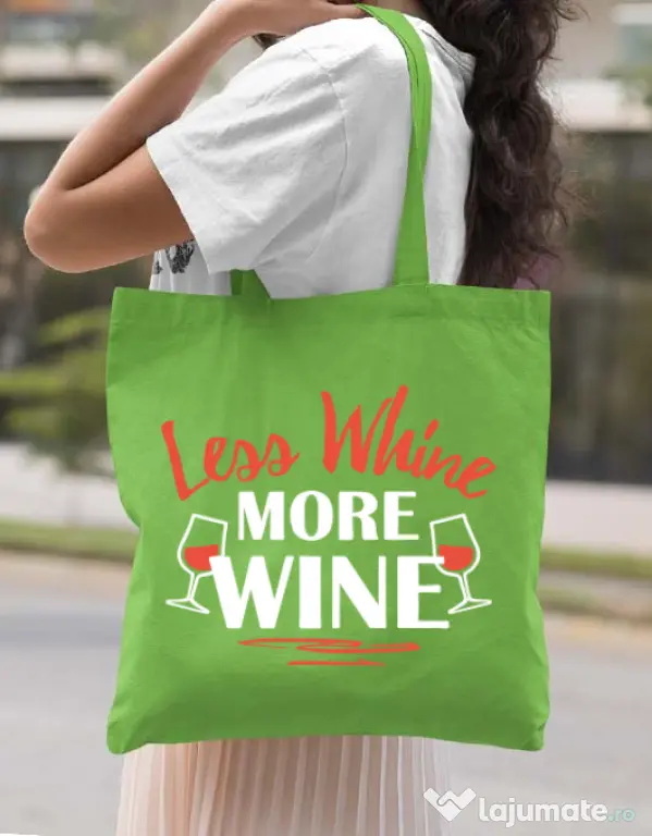 Sacosa din panza More wine Verde mar