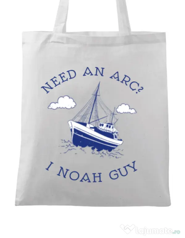 Sacosa din panza Need an arc? Alb