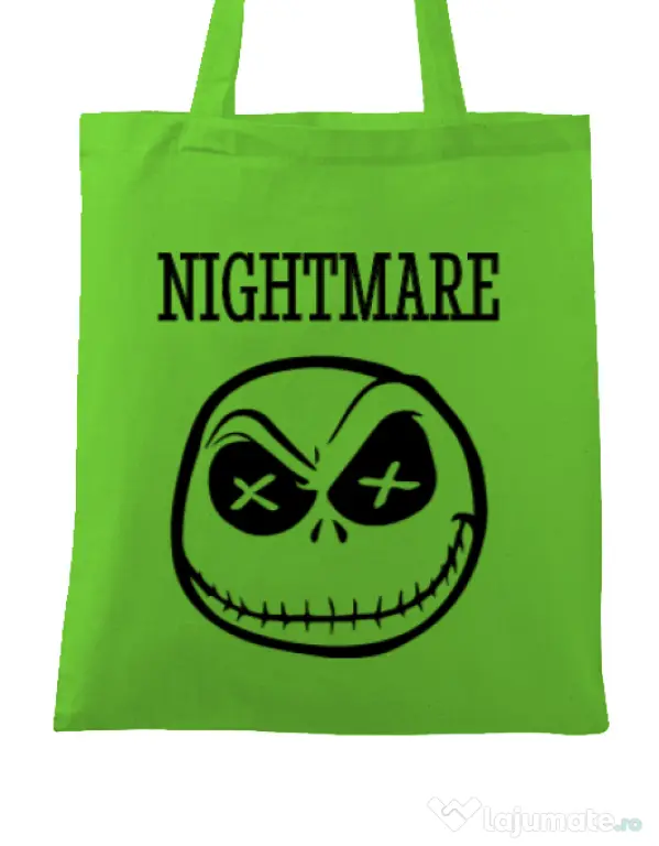 Sacosa din panza Nightmare Verde mar
