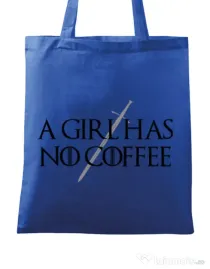 Sacosa din panza No coffee Albastru regal