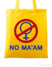 Sacosa din panza No ma'am Galben