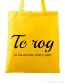 Sacosa din panza Nu ma intrerupe Galben