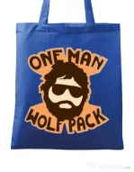 Sacosa din panza One man wolf pack Albastru regal