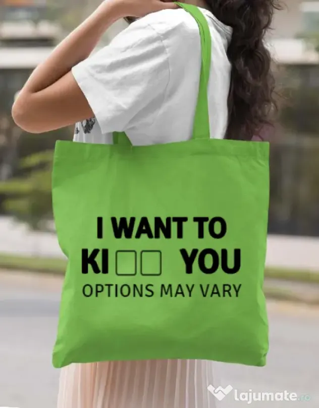 Sacosa din panza Options may vary Verde mar