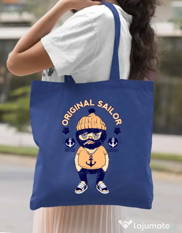 Sacosa din panza Original sailor Albastru regal