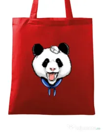 Sacosa din panza Panda Sailor Rosu