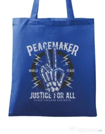 Sacosa din panza Peace Maker Albastru regal