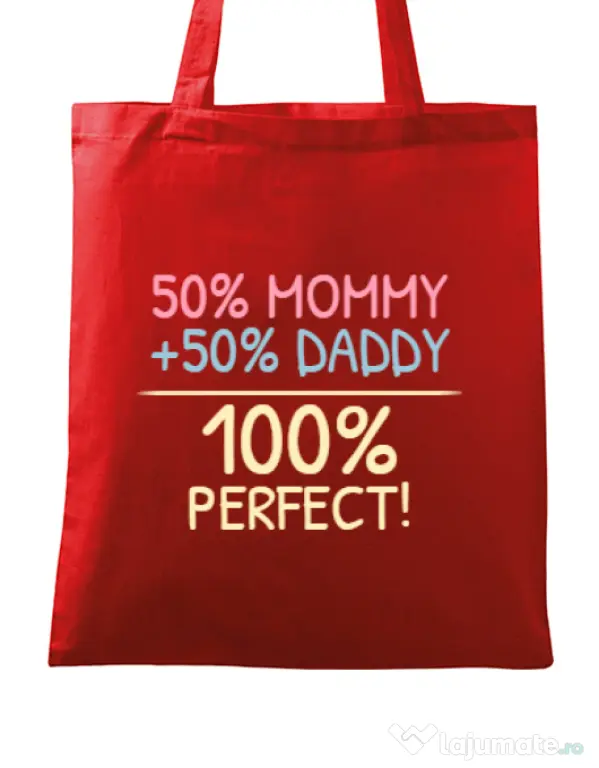 Sacosa din panza Perfect baby Rosu