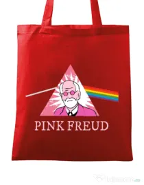 Sacosa din panza Pink Freud Rosu