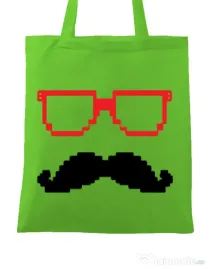 Sacosa din panza Pixel mask Verde mar