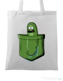 Sacosa din panza Pocket Pickle Alb